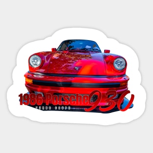 1986 Porsche 930 Turbo Coupe Sticker